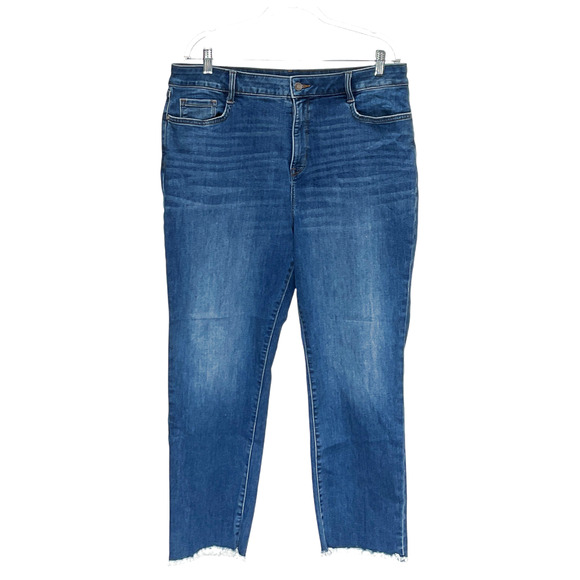 Nine West Blue Plus Size Straight Crop Jeans 18 - Picture 1 of 4
